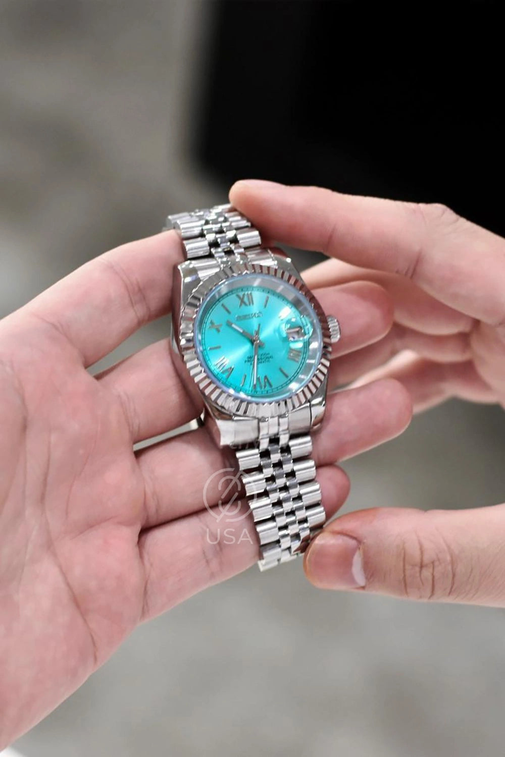 Mod Datejust Roman Tiffany Blue
