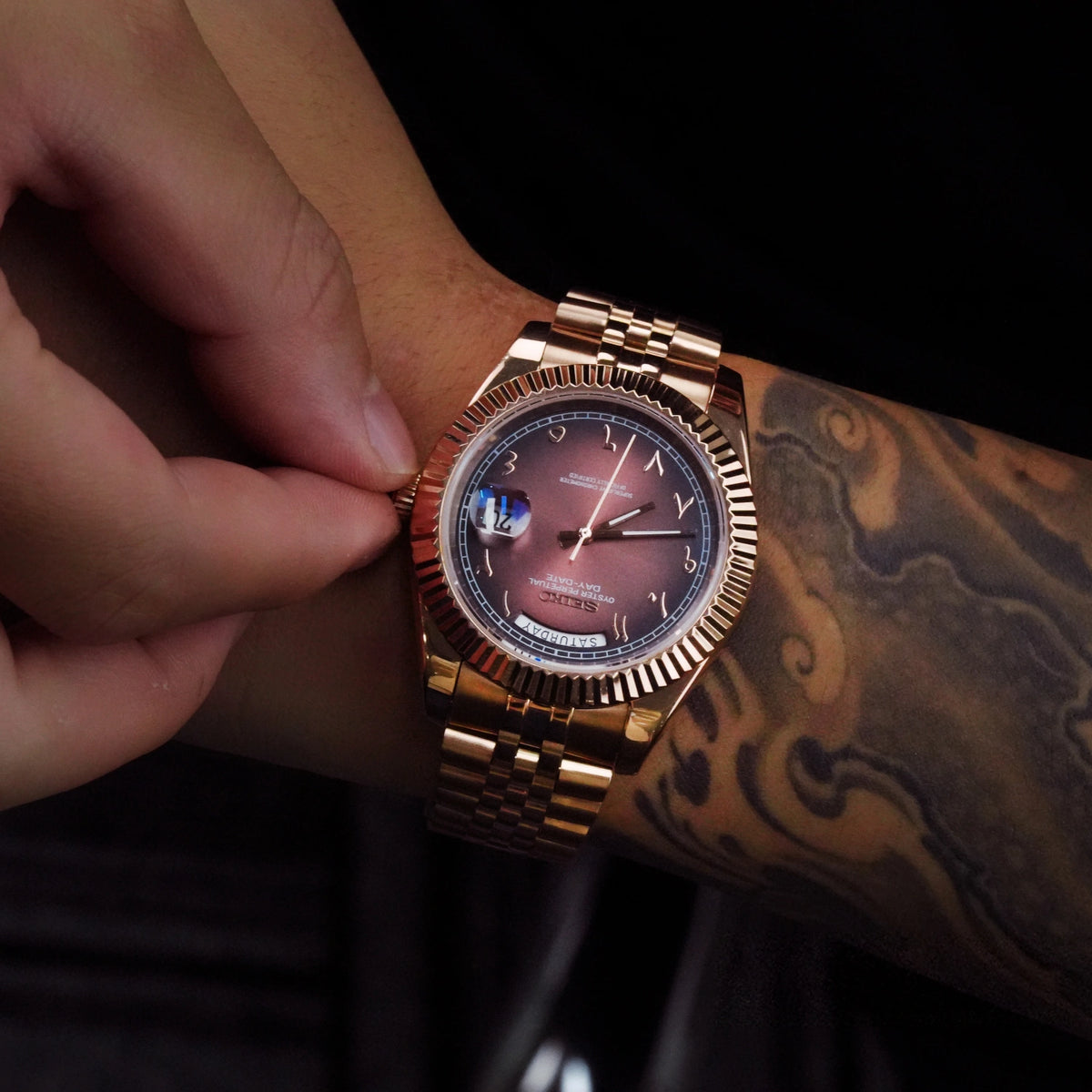 Mod Day-Date Rose Gold Arabic