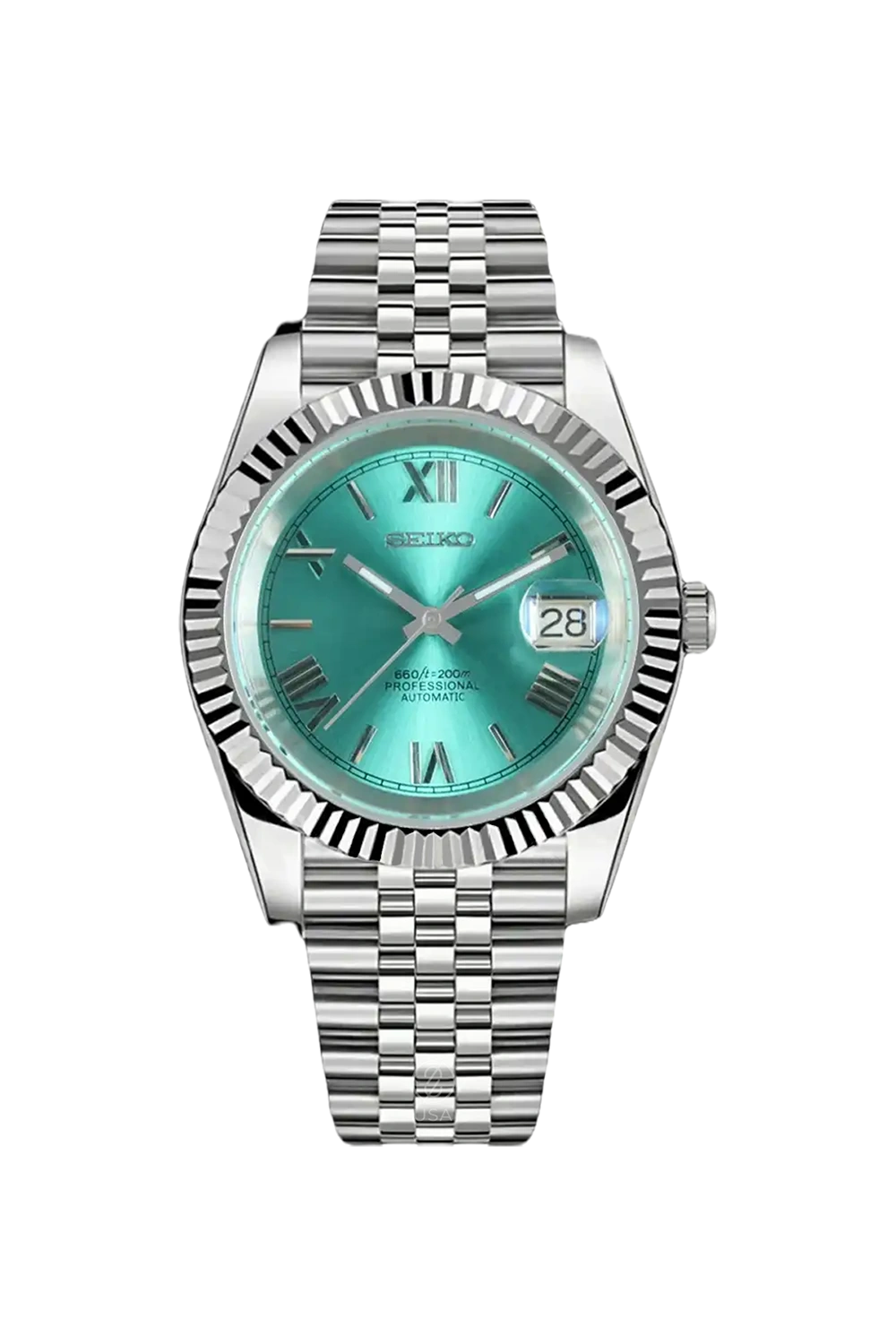 Mod Datejust Roman Tiffany Blue