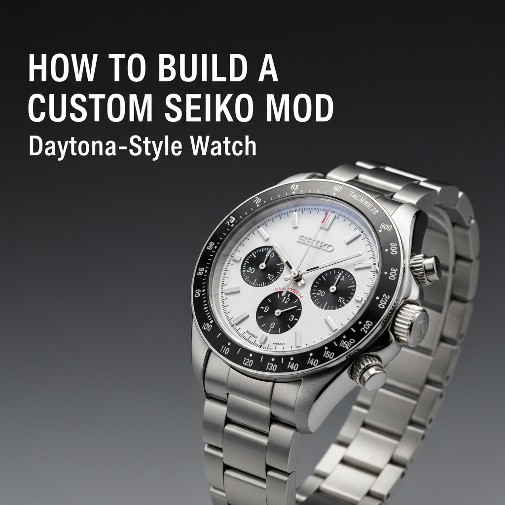 Custom Seiko Mod How to Build a Custom Seiko Mod Daytona-Style Watch USAMODWATCH