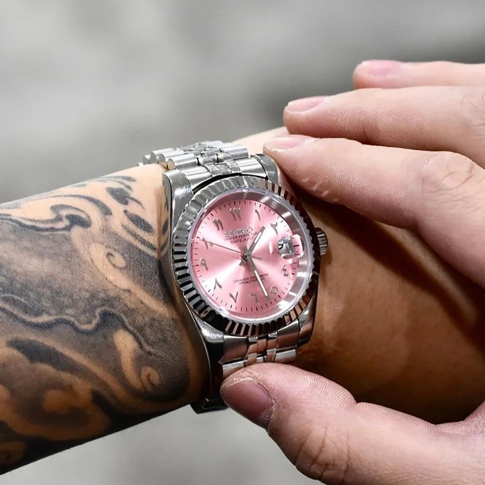 Mod Datejust Arabic Pink