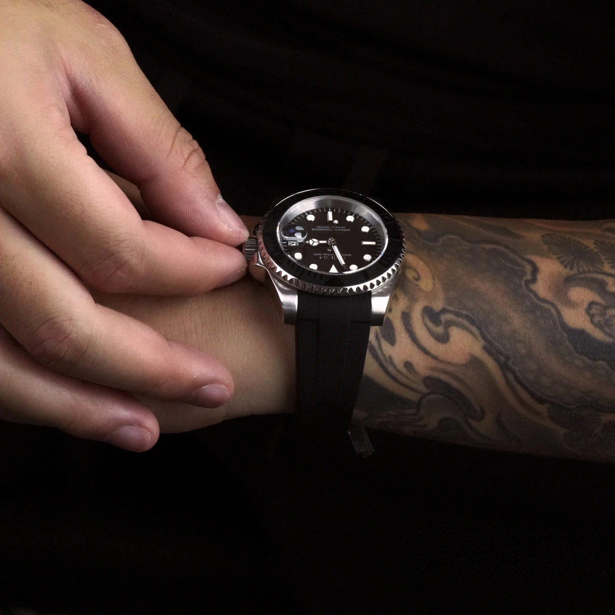 Mod Yacht-Master Silver Black II
