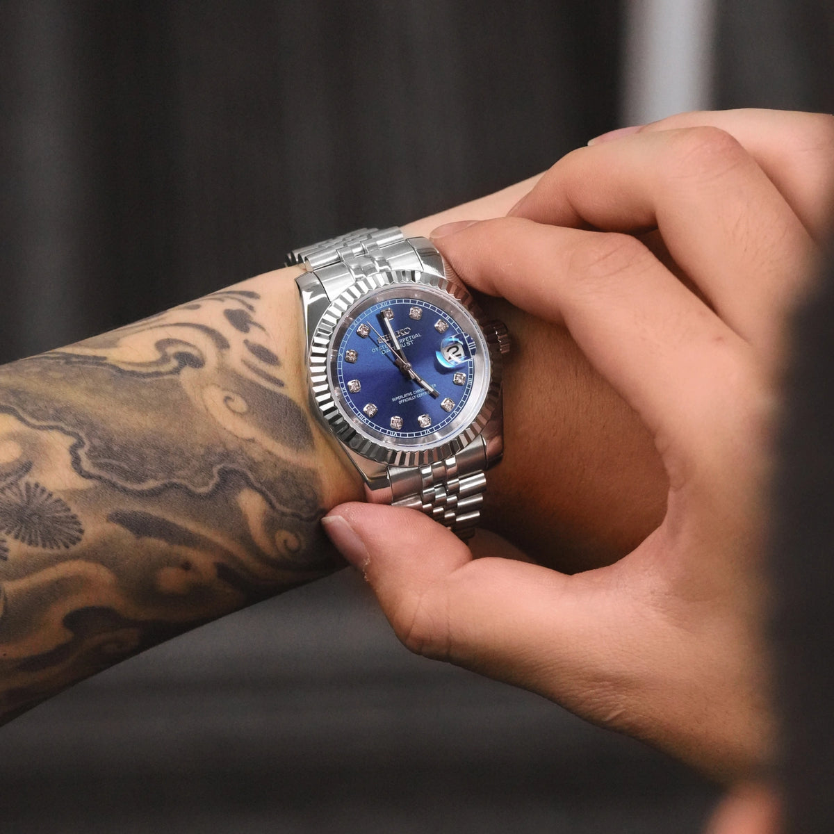 Mod Datejust Blue Diamond