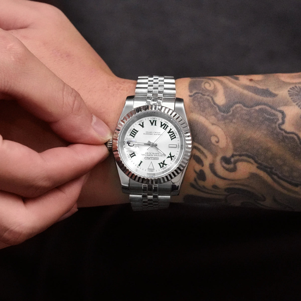 Mod Datejust Wimbledon Silver