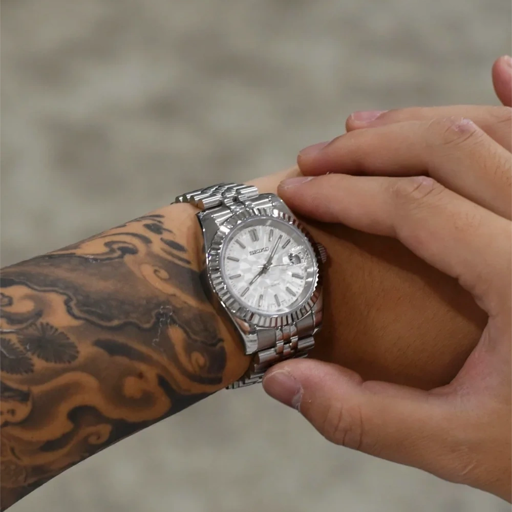 Mod Datejust Mosaic White