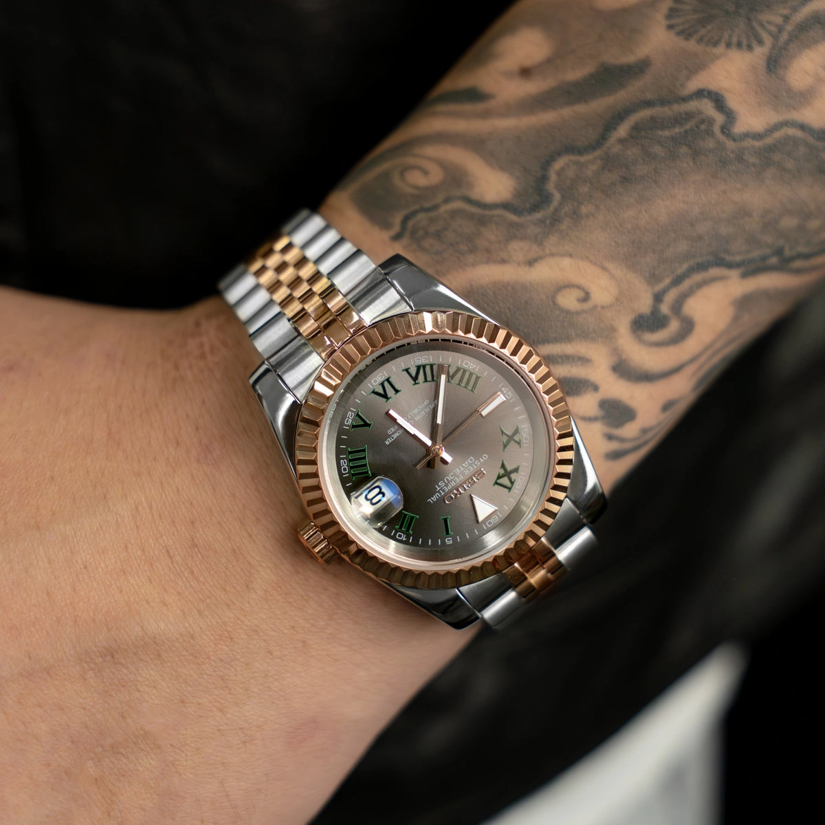 Mod Datejust Wimbledon Two-Tone Rose Gold Gray