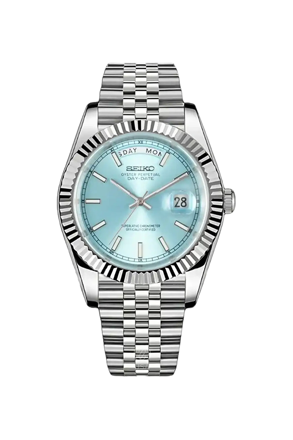 Mod Day-Date Sky Blue | 40mm Automatic Watch USAMODWATCH