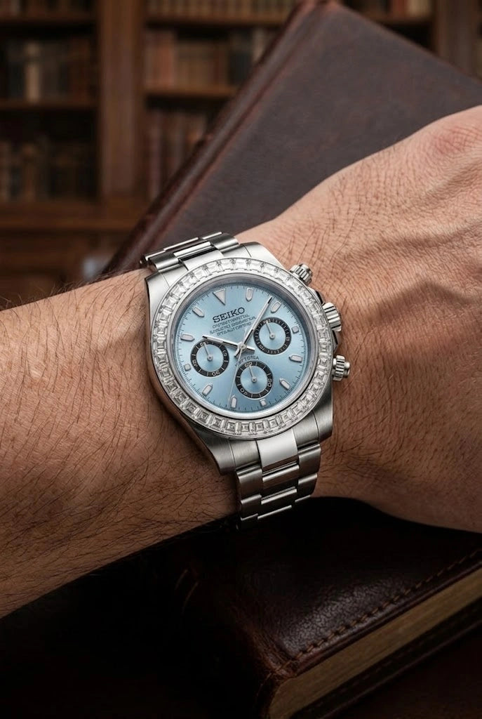 Mod Daytona Silver Ice Blue Diamond