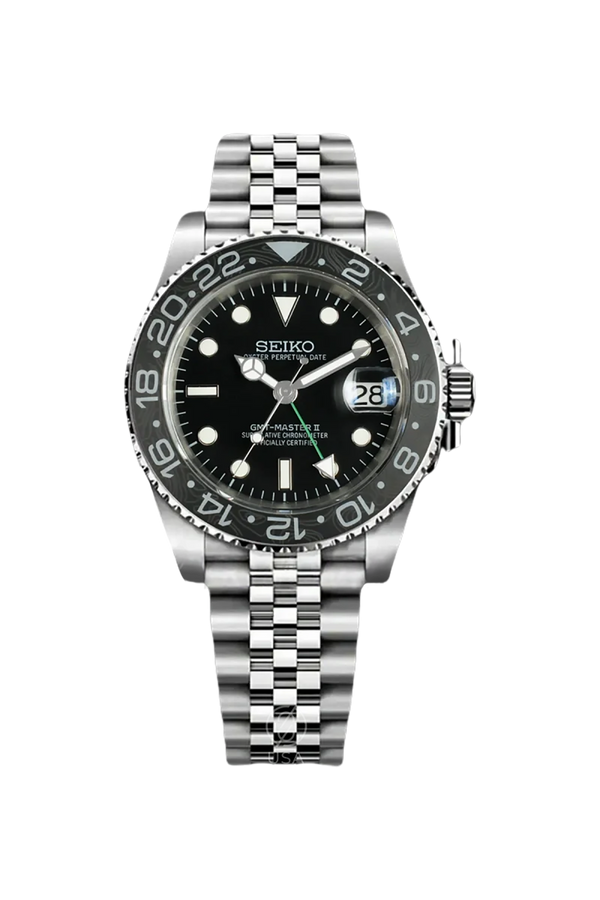 Mod GMT-Master II Bruce Wayne-Carbon Fiber Bezel